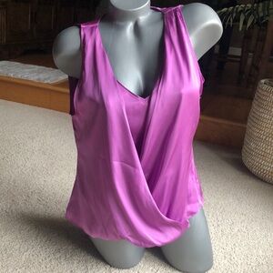 WHITE HOUSE BLACK MARKET LILAC LAYERED BLOUSE